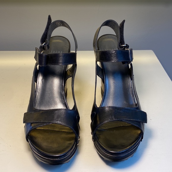 Stuart Weitzman black calf wedge. Worn once. - Picture 11 of 11